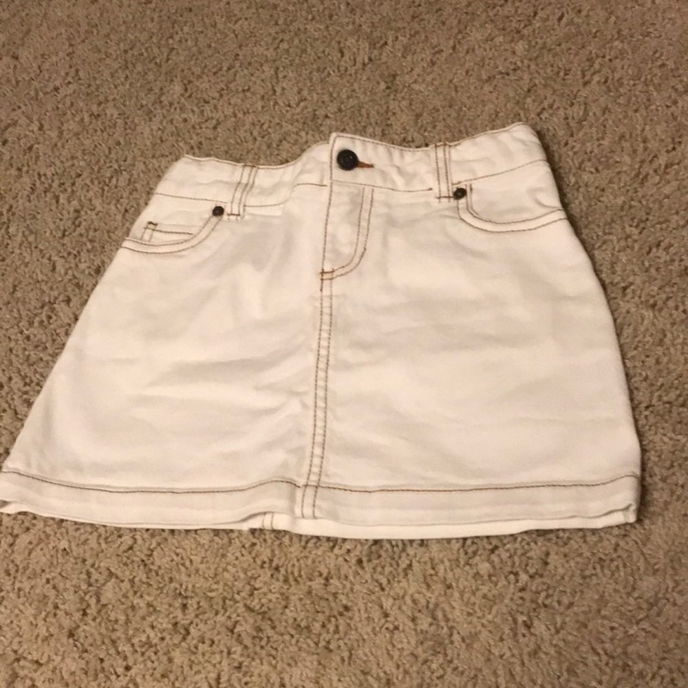 White jean skirt